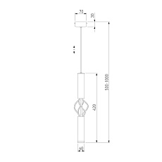 Подвесной светодиодный светильник Eurosvet Lance 50191/1 LED черный/золото 1