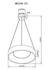 Подвесной светодиодный светильник MyFar Shannon MR2190-1PL 1