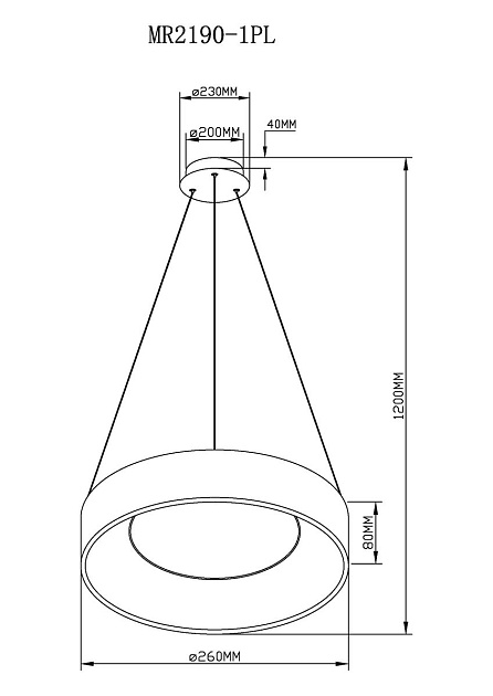 Подвесной светодиодный светильник MyFar Shannon MR2190-1PL фото 2