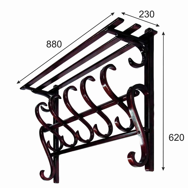 Настенная вешалка Мебелик В 7Н 001555 изображение 3 Настенная вешалка Мебелик В 7Н 001555 Фото № 3