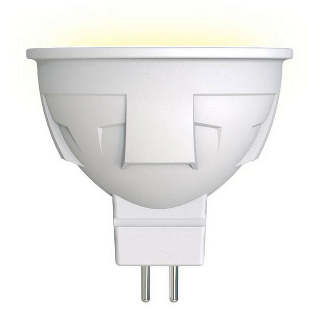 Лампа светодиодная диммируемая Uniel GU5.3 6W 3000K матовая LED-JCDR 6W/WW/GU5.3/FR/DIM PLP01WH UL-00003991 фото 