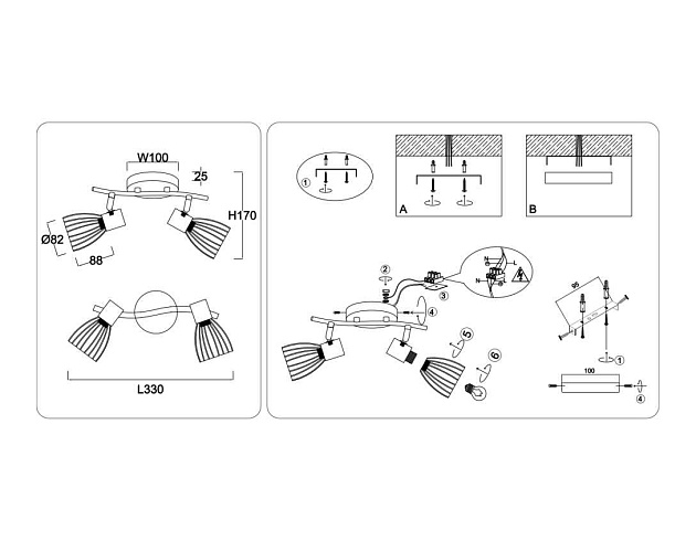 Настенно-потолочный спот Ambrella light TRADITIONAL TR8660 Фото № 3