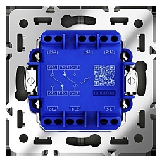 Проходной переключатель встраиваемый Voltum S70 двухклавишный 10А, (титан) VLS020306 4