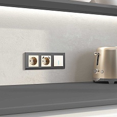 Выключатель Werkel одноклавишный с подсветкой шампань W1110111 4690389157080 3