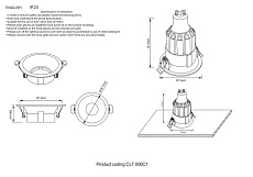 Встраиваемый светильник Crystal Lux CLT 006C1 BL 1