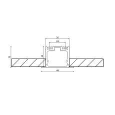 Профиль встраиваемый DesignLed LE.4932-W-R 010357 1