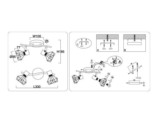 Настенно-потолочный спот Ambrella light TRADITIONAL TR8656 изображение 2 Настенно-потолочный спот Ambrella light TRADITIONAL TR8656 Фото № 2