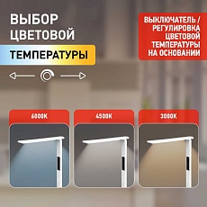 Настольная лампа ЭРА NLED-505-10W-W Б0057199 4