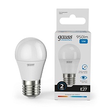Лампа светодиодная Gauss E27 12W 6500K матовая 53232 2