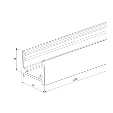 Шинопровод накладной никель 2м Elektrostandard 85227/00_система Лайн a072708 2