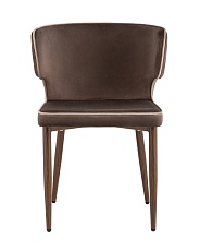 Кухонный стул Stool Group Матео с кантом велюр коричневый (ножки дерево) MC110 KD HLR-49/HLR-08 edge 2