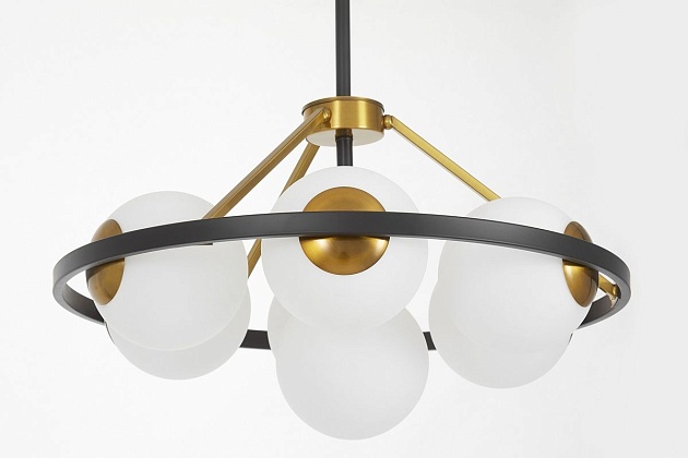 Подвесная люстра Lumina Deco Donzano LDP 8034-7 BK+WT Фото № 2