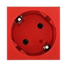 Розетка LK Studio с заземляющими контактами, с защитными шторками, 16 А, 250 В, под углом 45 градусов с ключом (красный) LK45 851607-1 1