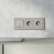 Рамка на 3 поста Werkel Slab дымчатый софт W0032917 a071626 3