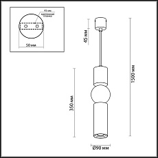 Подвесной светодиодный светильник Odeon Light L-vision Sakra 4070/5L 3