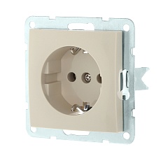 Розетка LK Studio с з/к, без шторок (бежевый) LK60 863101-1 2