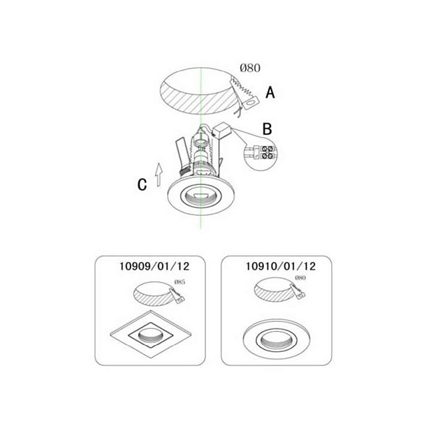 Встраиваемый светильник Lucide Eas 10910/01/12 изображение 3 Встраиваемый светильник Lucide Eas 10910/01/12 Фото № 3