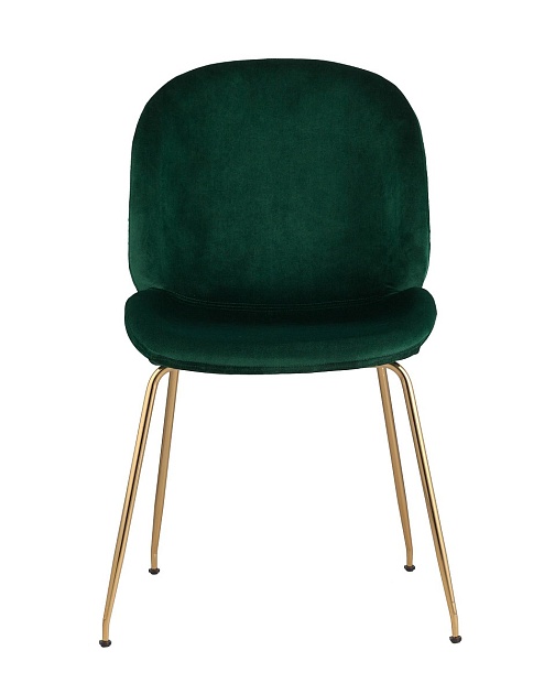 Барный стул Stool Group Турин со спинкой бархат изумрудный золотые ножки 8329C GREEN Фото № 6