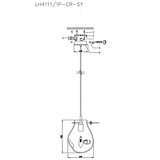 Подвесной светильник Lumien Hall Nertus LH4111/1P-CR-SY 1