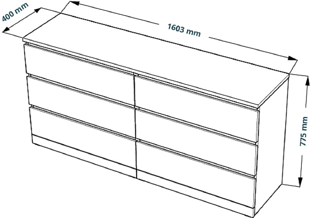 Комод Шведский Стандарт VÄRMA 6D S00296 изображение 4 Комод Шведский Стандарт VÄRMA 6D S00296 Фото № 4
