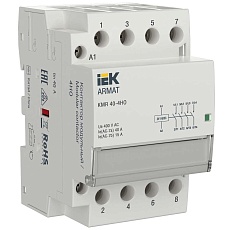 ARMAT Контактор модульный KMR 40А 24В AC/DC 4НО IEK AR-KMR20-040-40-024