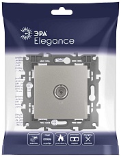 Розетка ЭРА Elegance 14-3101-16 TV одиночная, титан Б0065760 3