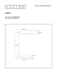 Настольная лампа Lucide Levi 18659/06/30 1