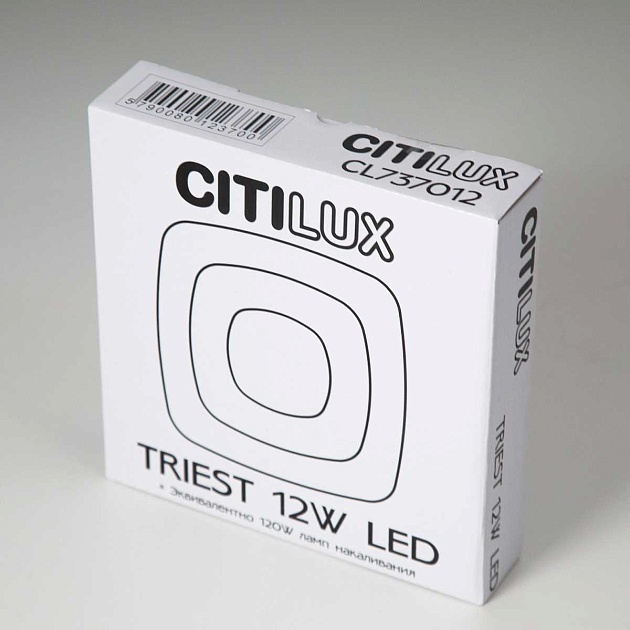Потолочный светодиодный светильник Citilux Триест CL737B012 изображение 10 Потолочный светодиодный светильник Citilux Триест CL737B012 Фото № 10
