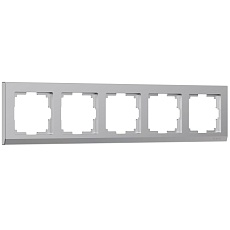 Рамка Werkel Stark на 5 постов серебряный W0051806 4690389161940