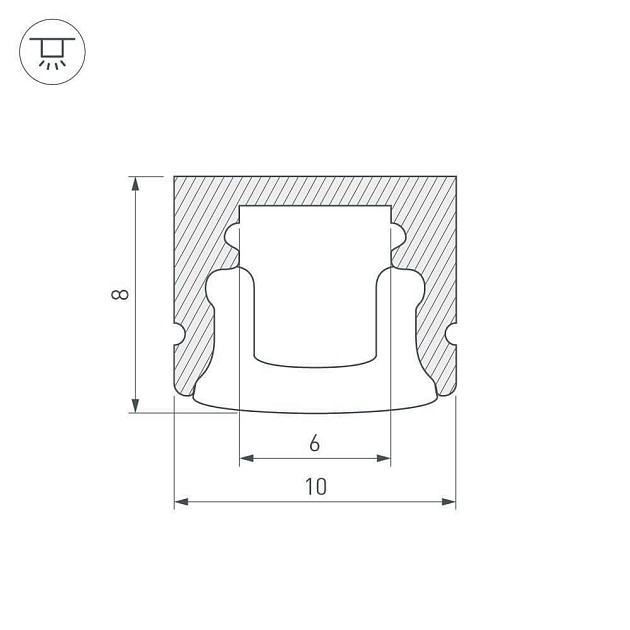 Профиль Arlight ARH-MINI5-2000 ANOD 018827 Фото № 2