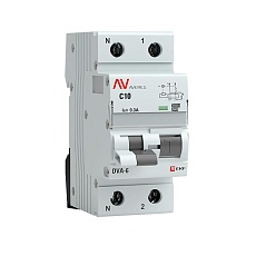 Дифференциальный автомат DVA-6 1P+N 10А (C) 300мА (A) 6кА EKF AVERES rcbo6-1pn-10C-300-a-av