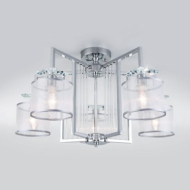 Потолочная люстра Eurosvet Fargo 60123/5 хром Smart изображение 1 Потолочная люстра Eurosvet Fargo 60123/5 хром Smart Фото № 1
