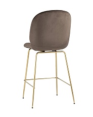 Полубарный стул Stool Group Турин со спинкой велюр коричневый золотые ножки 8329A VELVET BROWN 4