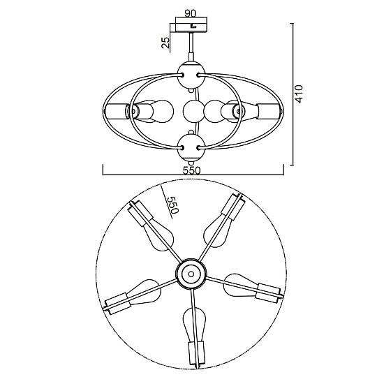 Потолочный светильник Vele Luce Crea VL6522L05 Фото № 4