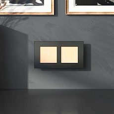 Рамка Werkel AluMax на 2 поста черный алюминий W0023508 4690389204043 3