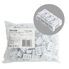 Клемма монтажная Stekker, LD294-4004 для подключения фазных проводников, 4 контактные группы (3 ввода, 3 вывода на полюс) 32735