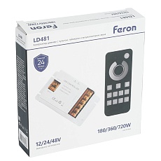 Контроллер диммер с пультом, таймером и визуализатором звука, 12-24-48V Feron LD481 52096 2