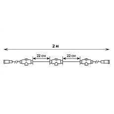 Провод-шина для гирлянд Uniel UCX-F90 T10/2M/BK UL-00013219 1