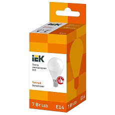 Лампа светодиодная IEK G4 7W 3000K матовая LLE-G45-7-230-30-E14 1