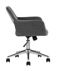 Поворотное кресло Stool Group Ross велюр серый ROSS CHROME VELVET GREY 3