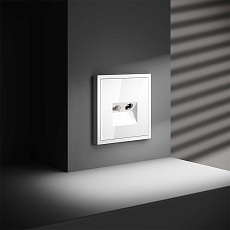 Розетка телевизионная встраиваемая S70 TV+RJ45 кат. 6, (белый глянцевый) Voltum VLS060701 3