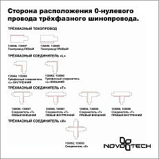 Соединитель T левый внешний с токопроводом для трехфазного шинопровода Novotech Port 135056 2