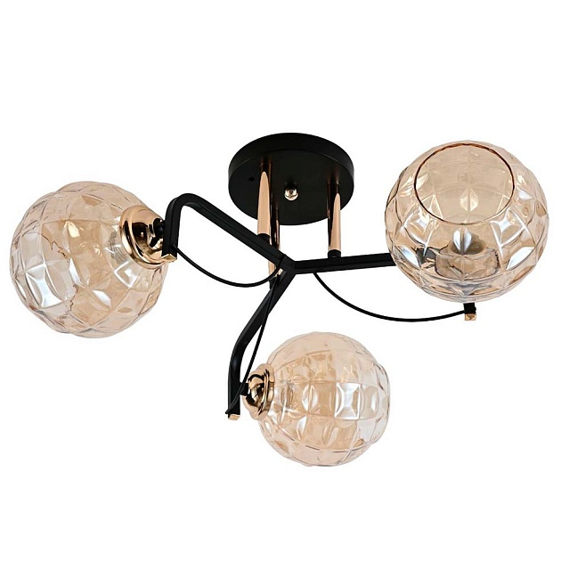 Потолочная люстра ЭкономСвет 10081/3BK+FGD TEA Фото № 1