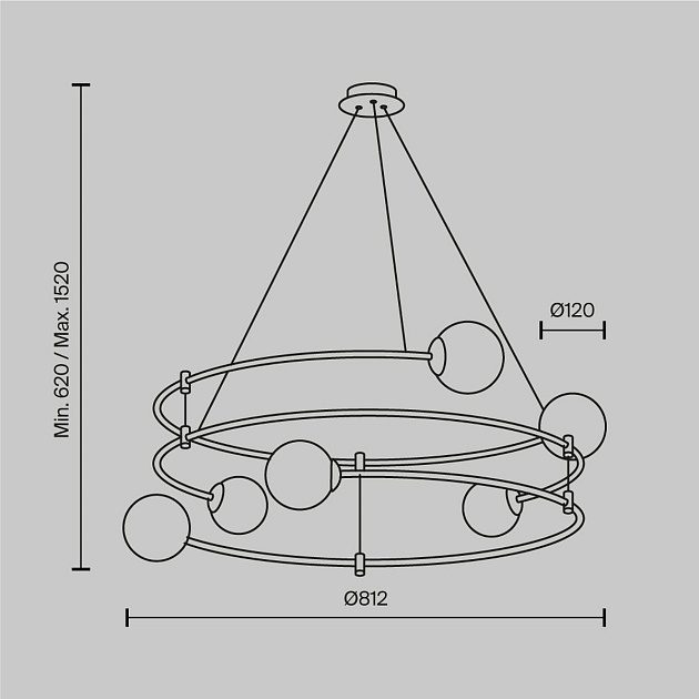 Подвесная люстра Maytoni Balance MOD317PL-06B Фото № 2