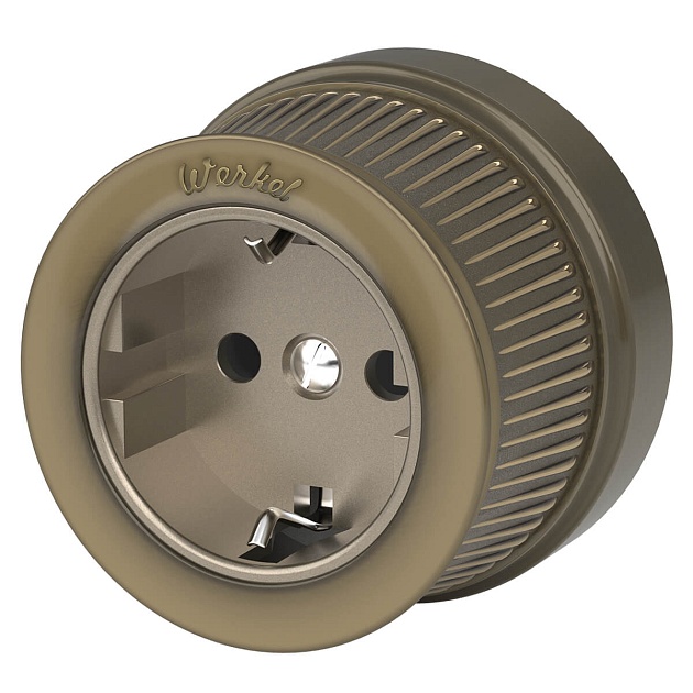 Розетка с заземлением Werkel Ретро бронзовый W5771012 4690389166549 Фото № 1