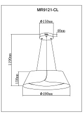 Подвесной светодиодный светильник MyFar Ceiling Cordelia MR9121-CL 1