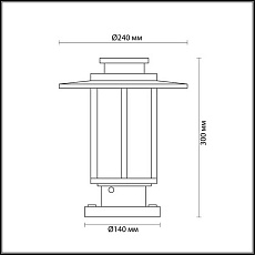 Уличный светильник Odeon Light Nature Mito 4047/1B 3