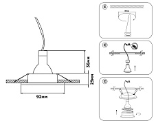 Встраиваемый светильник Ambrella Light Techno Spot Standard Tech TN102721 1