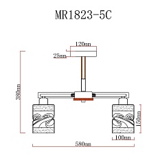 Потолочная люстра MyFar Olivia MR1823-5C 1