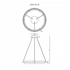 Подвесной светодиодный светильник iLedex Meridian C4716-60 CR 1